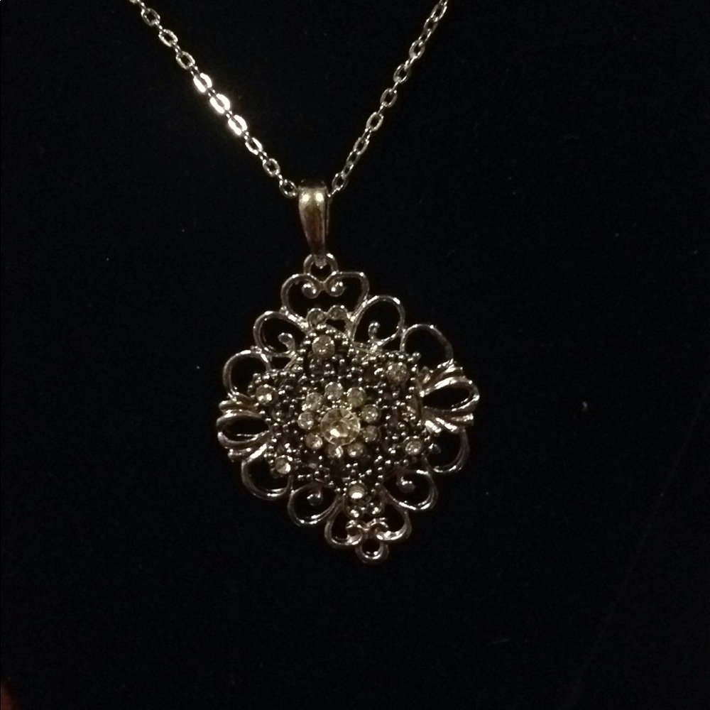 Statement necklace with SS chain